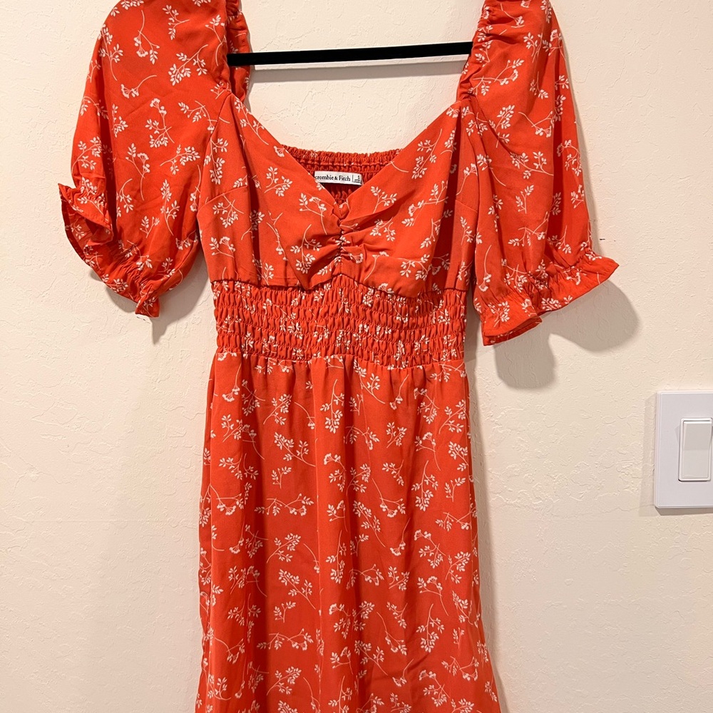 Floral Red Dress